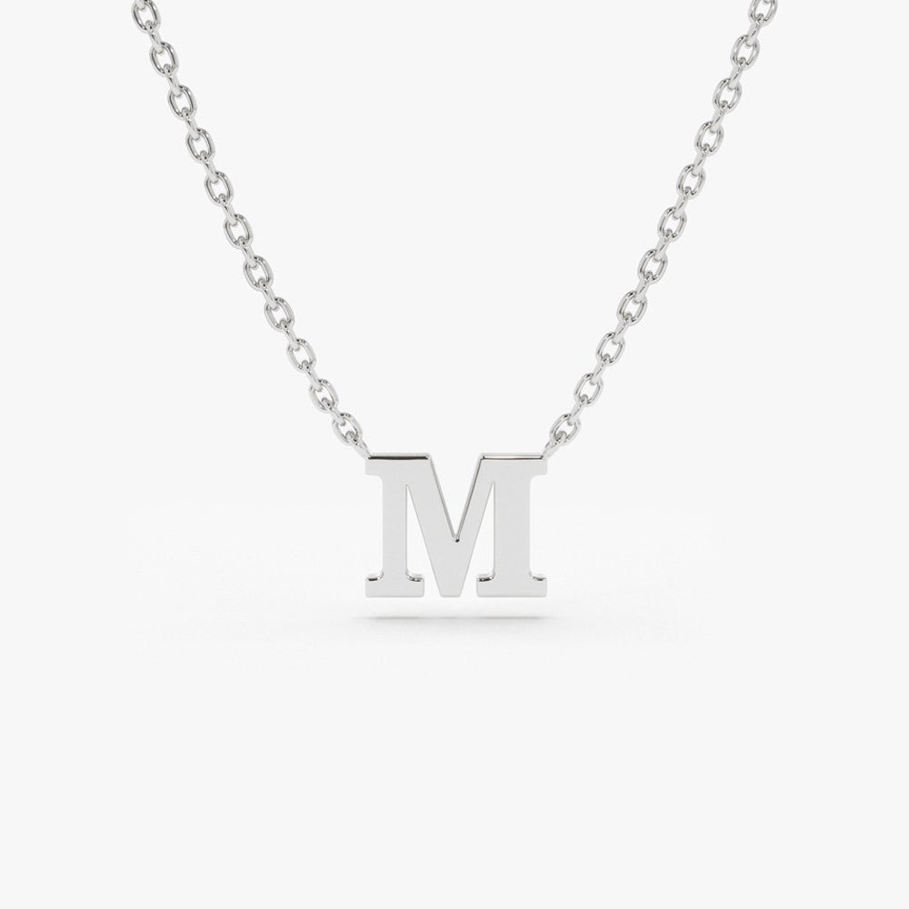 Sterling Silver Mini Initial Circle Necklace - Lowercase | Tiny Tags